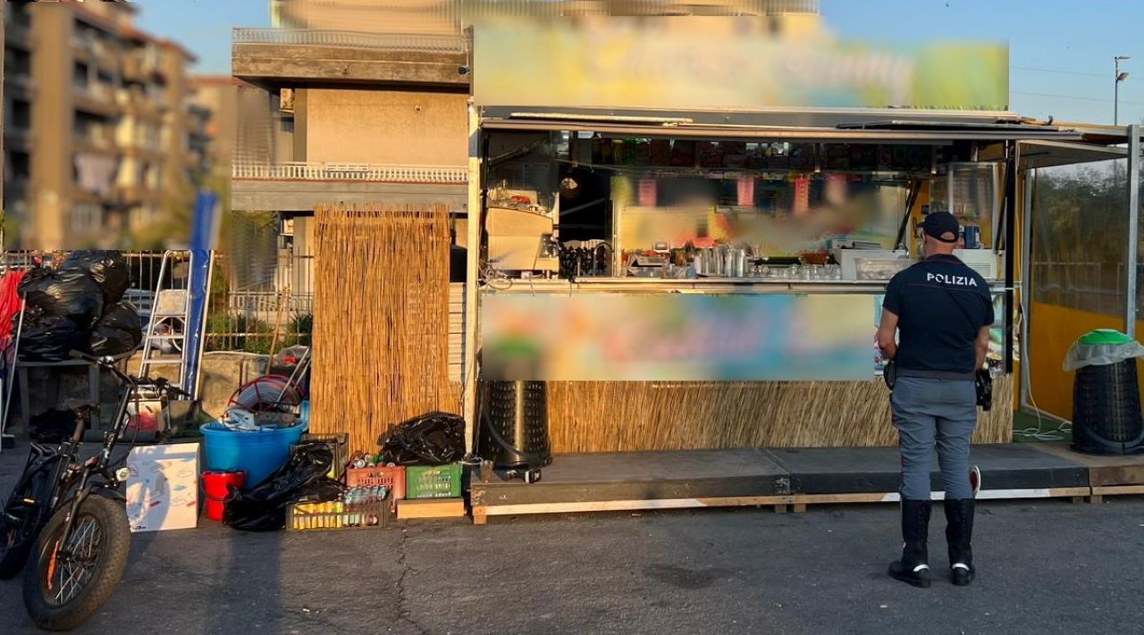 Controlli nel quartiere San Giorgio di Catania: sanzionato il titolare di un chiosco-bar