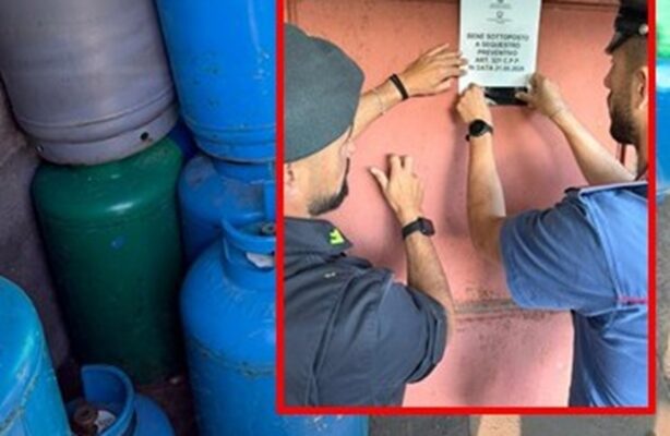 Giarre, scoperto deposito abusivo di bombole di gas: denunciato un commerciante 51enne