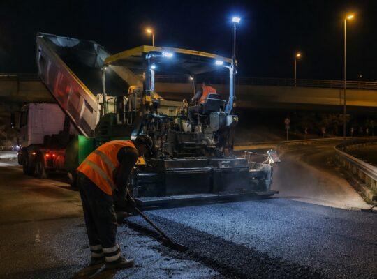 Asse dei Servizi, nella notte lavori di rifacimento dell’asfalto sulla rampa di accesso da via San Giuseppe La Rena