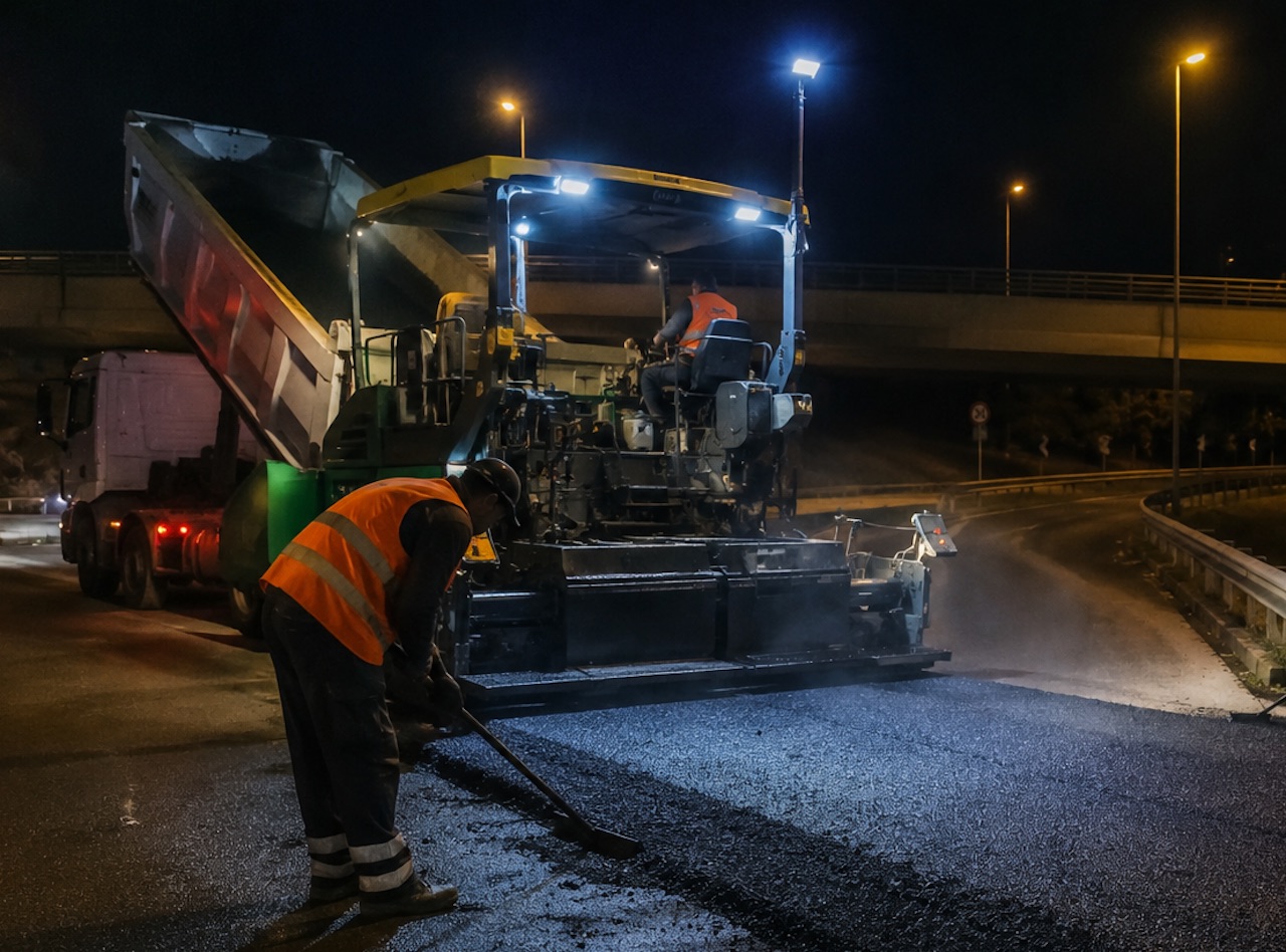 Asse dei Servizi, nella notte lavori di rifacimento dell’asfalto sulla rampa di accesso da via San Giuseppe La Rena