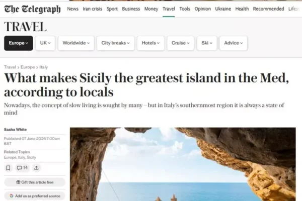 Il Telegraph e l’articolo “riparatore” che celebra la Sicilia come isola più bella del Mediterraneo