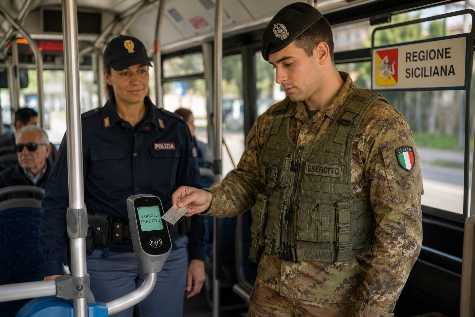 Trasporto pubblico locale, viaggi gratis per forze armate e personale dei corpi militari e civili