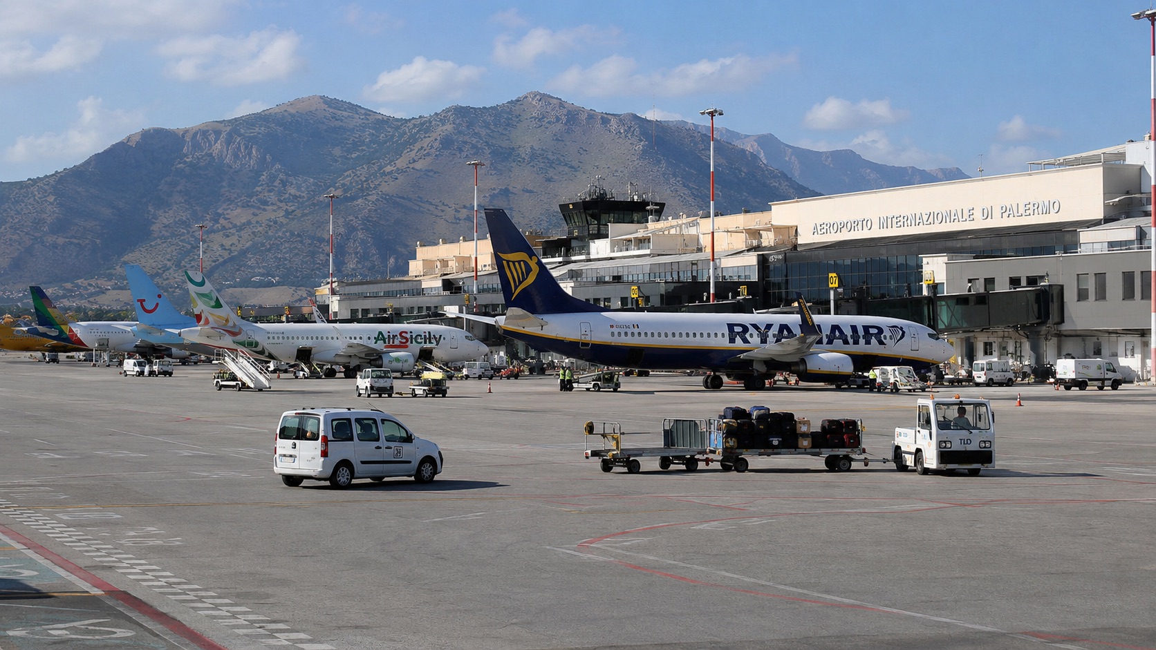 Eruzione Etna, l’aeroporto di Palermo assorbe i voli dirottati da Catania: gestiti 23 arrivi straordinari senza criticità
