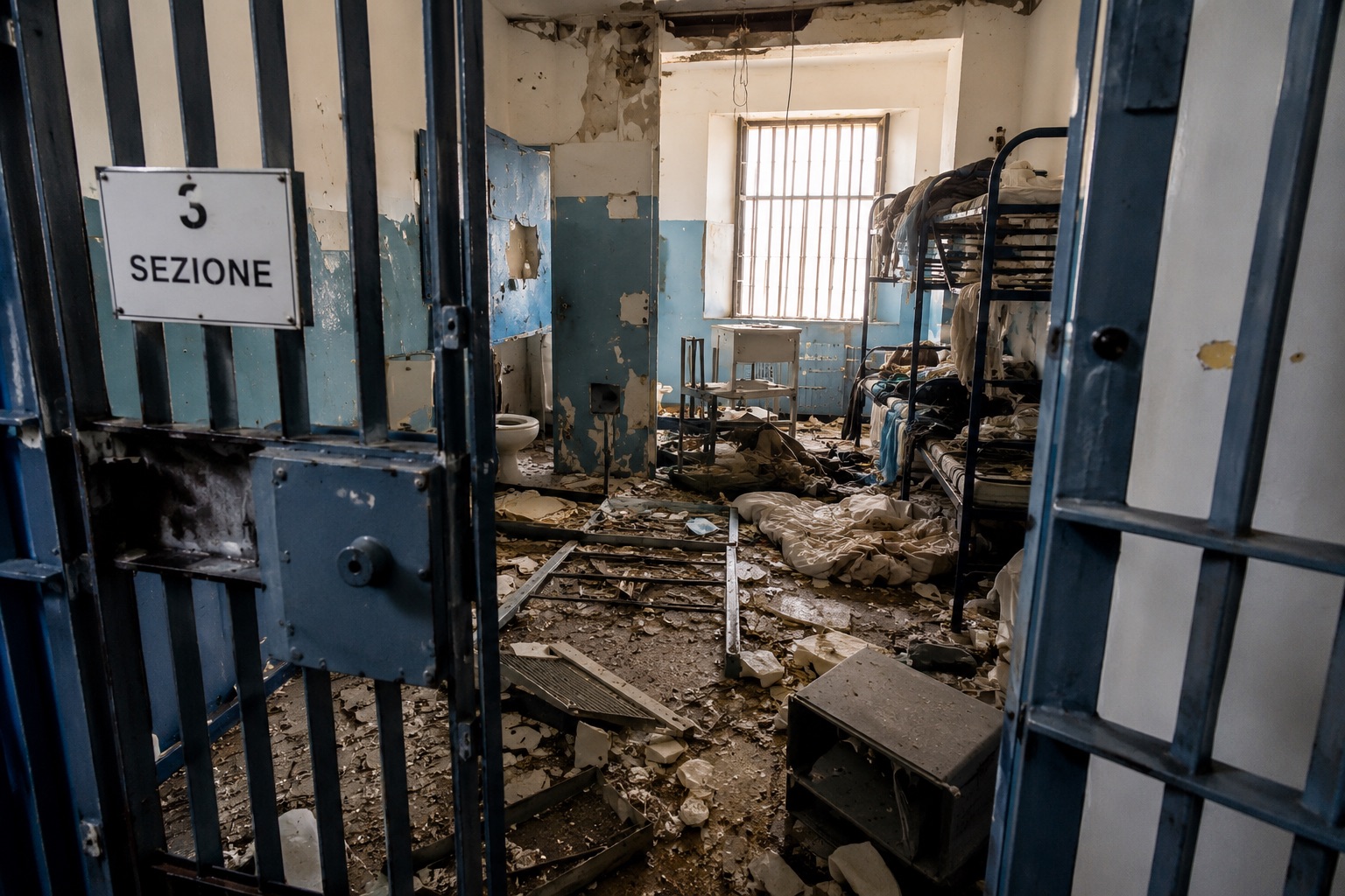 Rivolta nel carcere di Enna, detenuti ammassati nelle celle rimaste agibili: clima ancora ad alta tensione