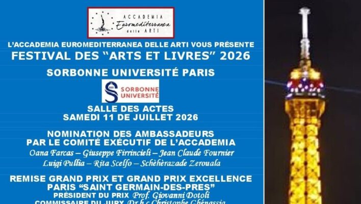 Festival des Arts, des Livres et des Entrepreneurs 2026 alla Sorbona di Parigi: premi internazionali e grandi nomi della cultura
