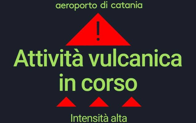 Etna, nuova attività eruttiva: sospesi i voli in arrivo fino alle 21 all’aeroporto di Catania