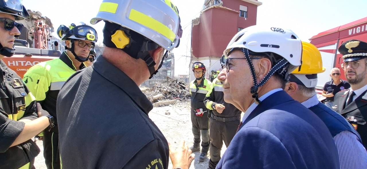 Crollo a Messina, Schifani sul luogo della tragedia