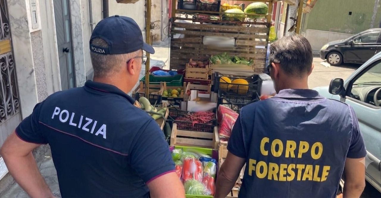 Adrano, contrasto all’abusivismo commerciale: sanzionati due venditori ambulanti per oltre 12mila euro e sequestrati 325 chili di prodotti