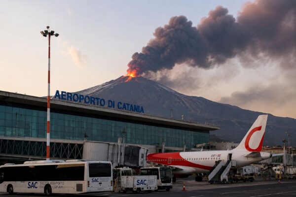 L’Etna paralizza i voli: l’odissea dei turisti diretti a Catania e il caos rimborsi