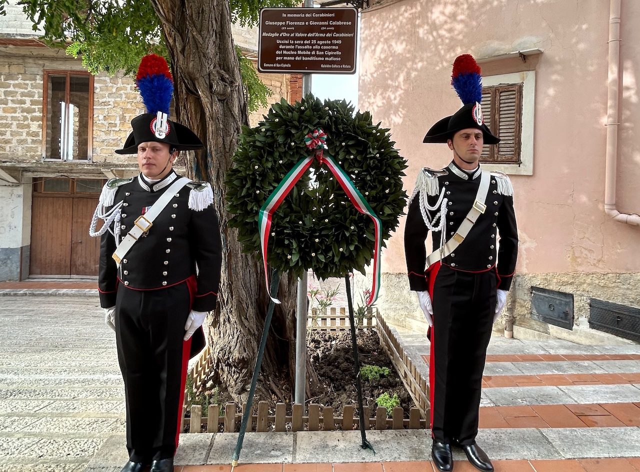 San Cipirello ricorda i carabinieri Calabrese e Fiorenza, uccisi 77 anni fa dagli uomini del bandito Giuliano