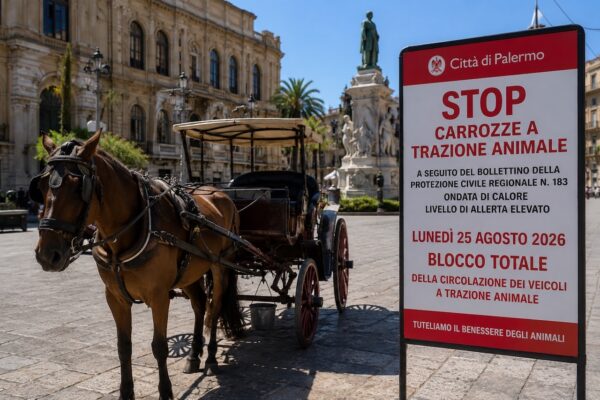 Ondata di caldo, stop alle carrozze a Palermo: il 25 agosto vietata la circolazione dei mezzi a trazione animale
