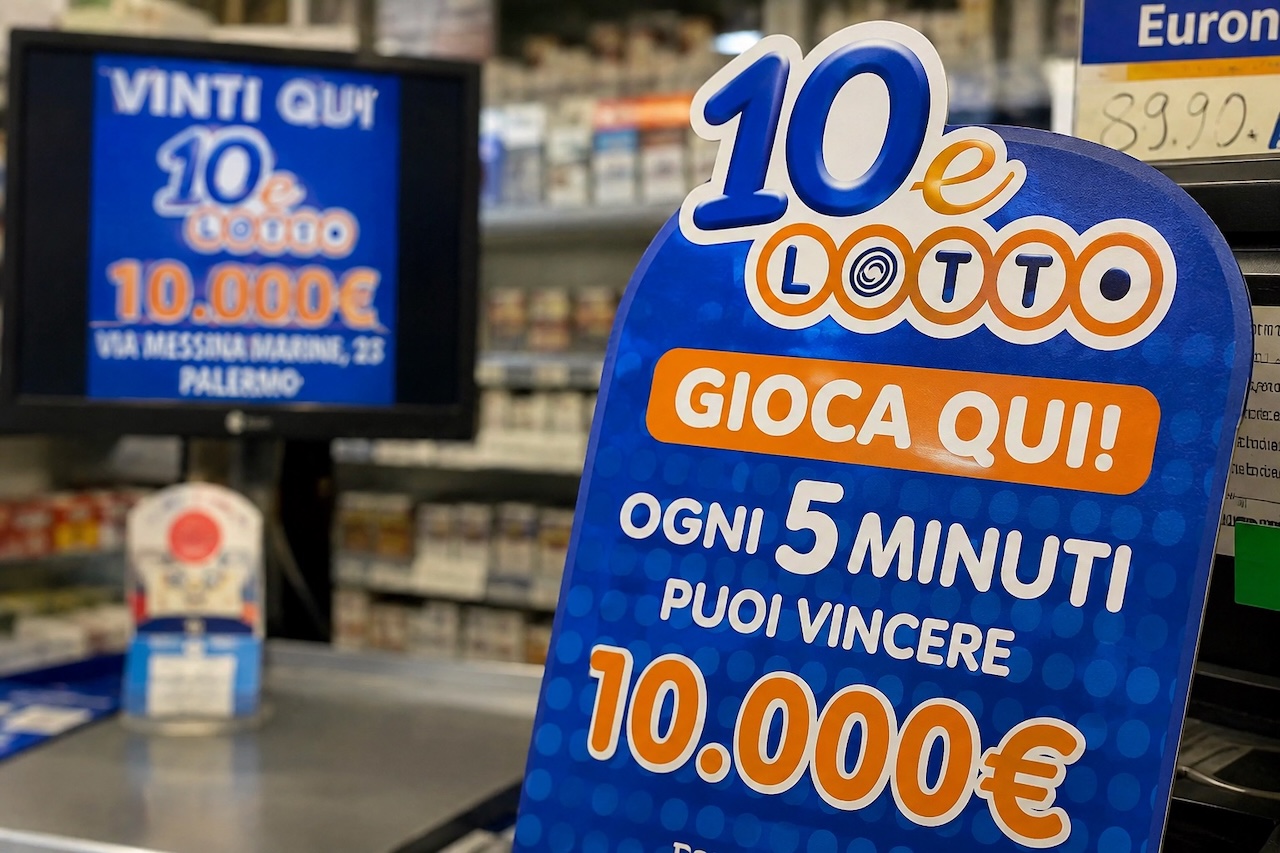 10eLotto, la fortuna bacia la Sicilia: vincite per oltre 13mila euro tra Palermo e Trapani
