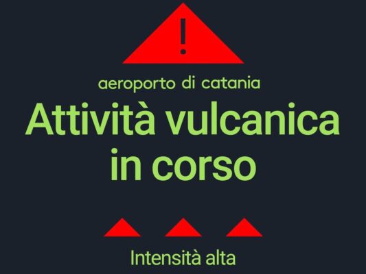 Cenere dell’Etna, stop ai voli a Catania: zero decolli e atterraggi fino alle 16