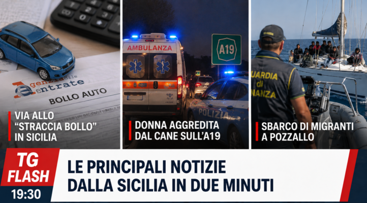 Via allo “Straccia bollo” in Sicilia, donna aggredita dal suo cane sull’A19 e sbarco di migranti a Pozzallo | TG Flash 19:30