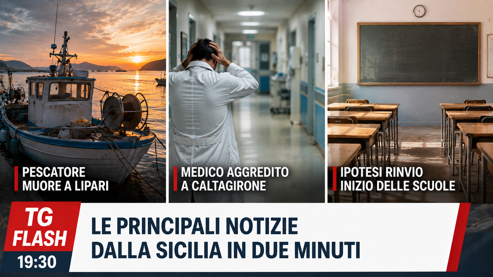 Pescatore muore a Lipari, medico aggredito e scuole verso il rinvio per il caldo | TG Flash 19:30