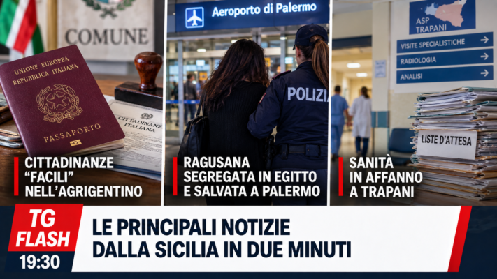 Cittadinanze “facili” nell’Agrigentino, ragusana segregata in Egitto e sanità in affanno a Trapani | TG Flash 19:30