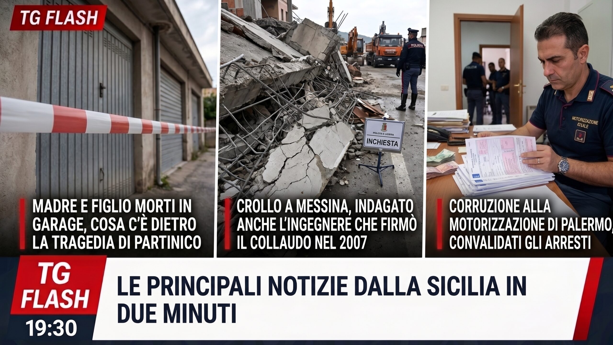 Madre e figlio morti in garage, indagini su Pistunina. Corruzione alla motorizzazione di Palermo | TG Flash 19:30