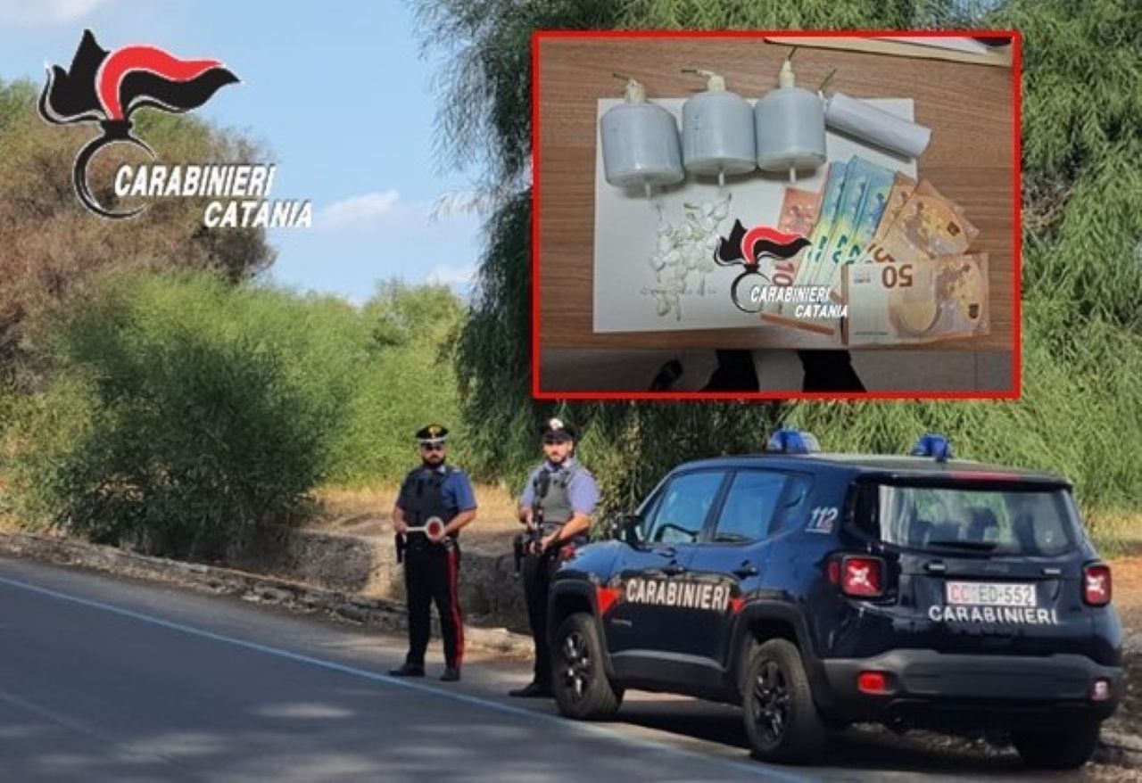Controlli “a tappeto” tra Giarre e Fiumefreddo: denunciato 43enne in possesso di cocaina, crack e candelotti esplosivi