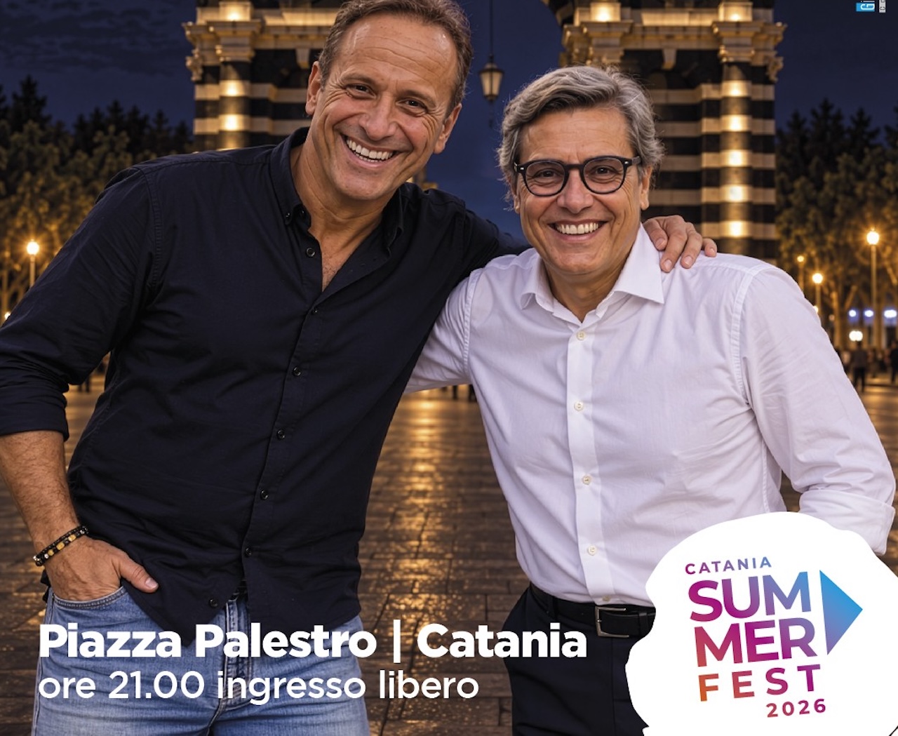 Catania Summer Fest, risate in piazza Palestro: venerdì Uccio De Santis e Salvo La Rosa