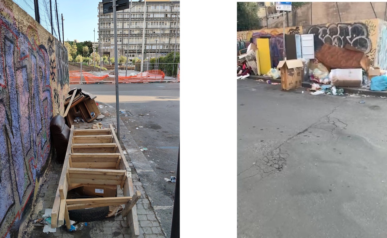 Rifiuti a pochi passi dal nuovo parco di Catania, Arcidiacono: “Servono fototrappole”