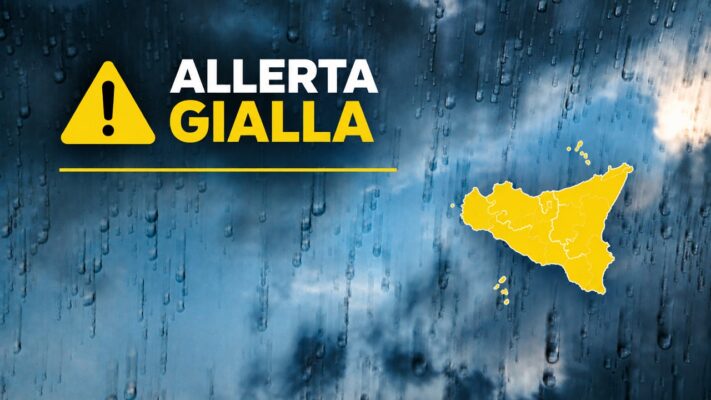 Meteo Sicilia, diramata l’allerta gialla sull’intero territorio regionale