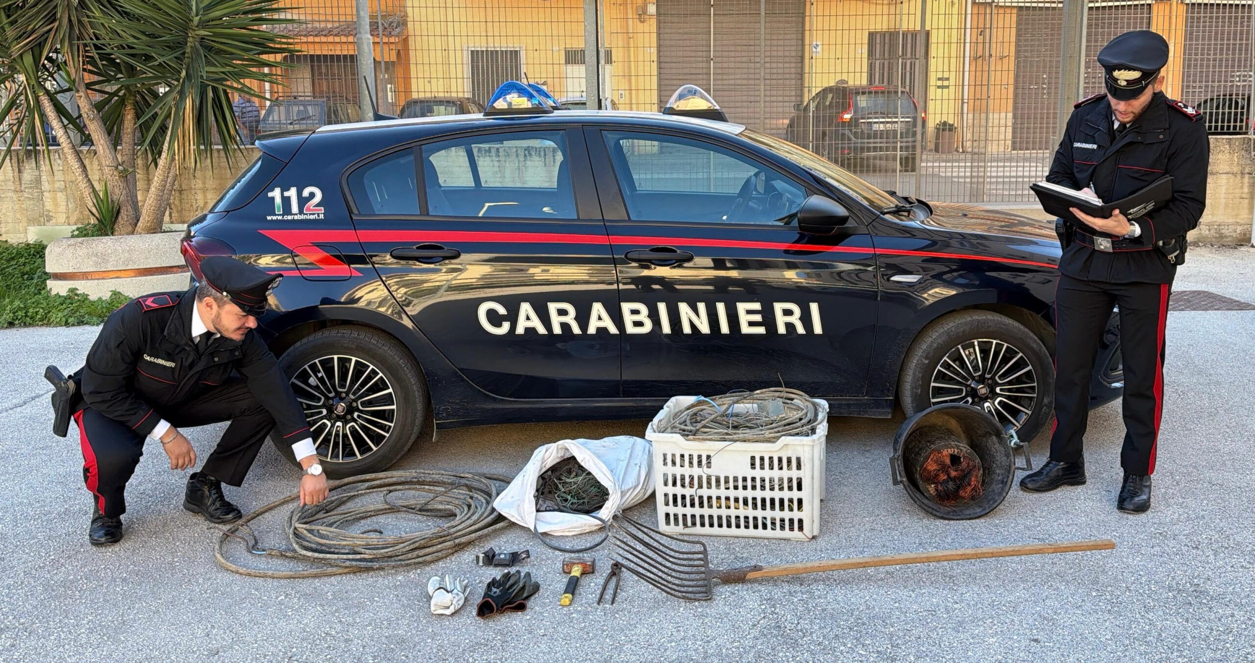 Sorpresi in auto con 90 chili di rame: due denunce nell’Agrigentino