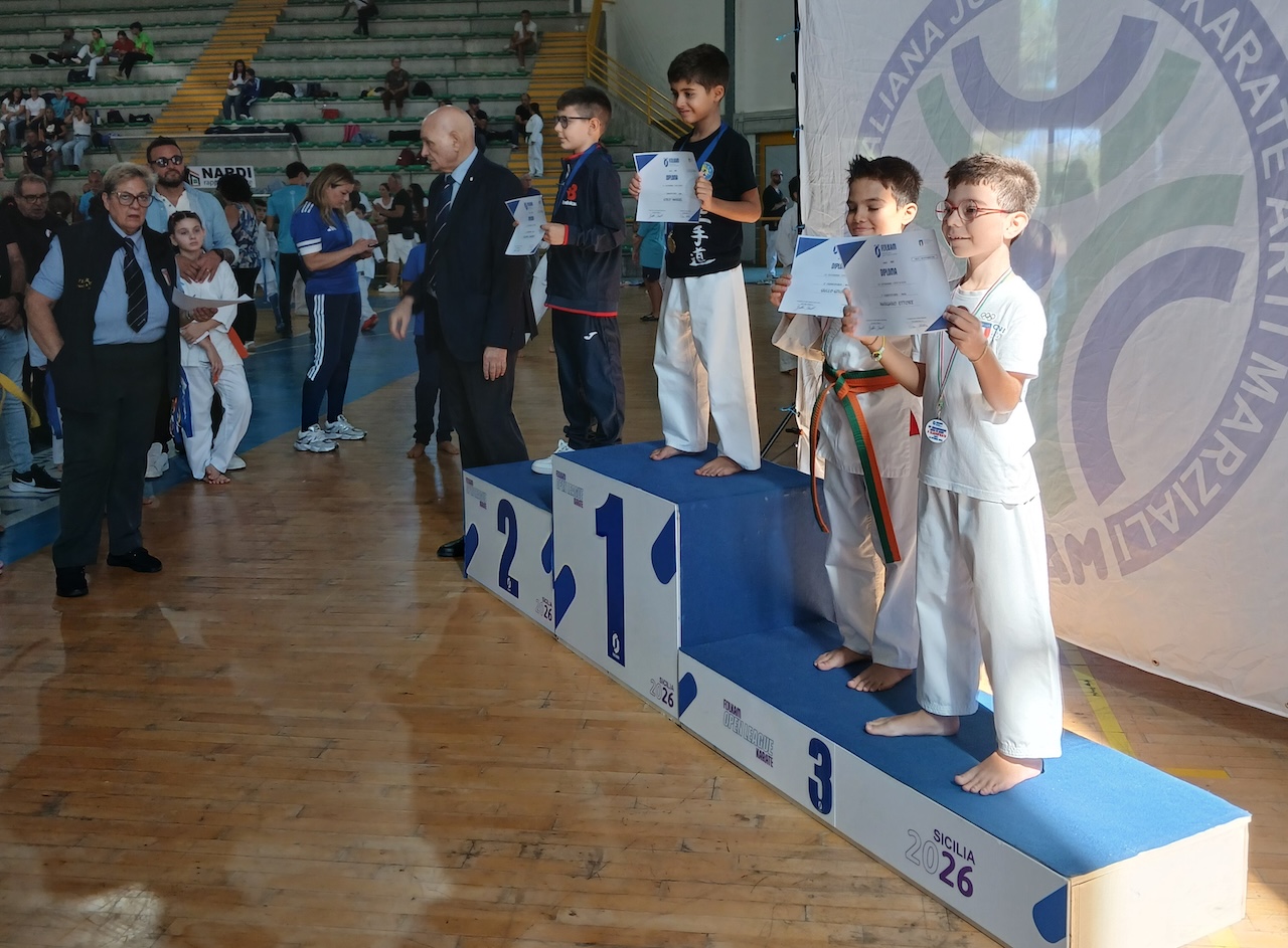 Karate, il catanese Manuel Coco trionfa al Gran Premio Giovanissimi FIJLKAM: primo nel Kata U10