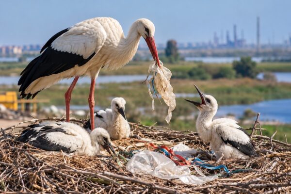 Gela, cicogne uccise dalla plastica e dai rifiuti sanitari: almeno 12 casi nella riserva naturale