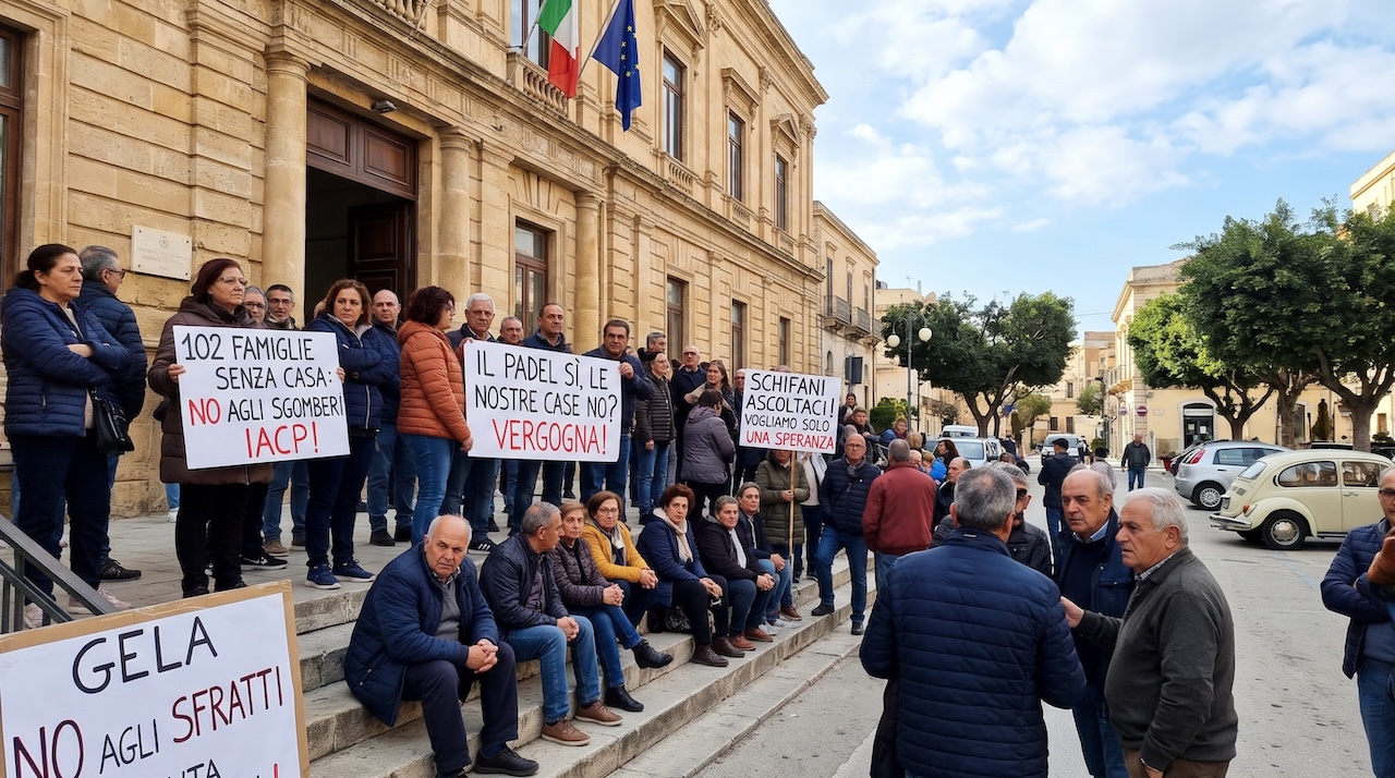 Sfratti per 102 famiglie abusive a Gela, occupanti sul piede di guerra