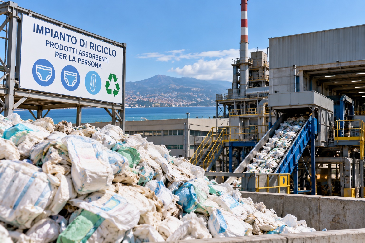 Messina, impianto per riciclare pannolini e pannoloni nell’ex inceneritore di Pace: recupererà 5mila tonnellate l’anno
