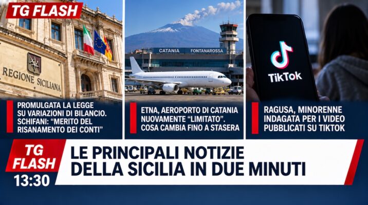Legge su variazioni di bilancio, arrivi limitati all’aeroporto di Catania e minorenne indagata per terrorismo jihadista | TG Flash 13:30