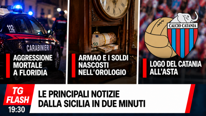 Aggressione mortale a Floridia, Armao e i soldi nascosti nell’orologio. Logo del Catania all’asta | TG Flash 19:30