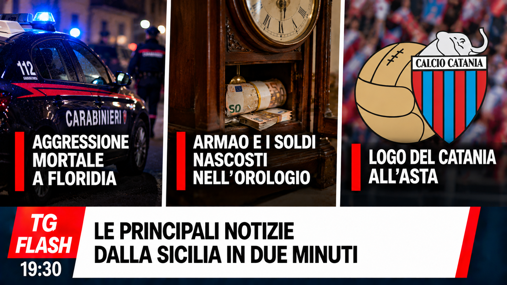 Aggressione mortale a Floridia, Armao e i soldi nascosti nell’orologio. Logo del Catania all’asta | TG Flash 19:30