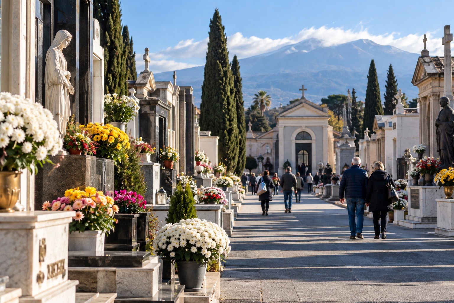 Commemorazione dei defunti a Giarre, cimiteri aperti dalle 7 alle 17: nuovi divieti di sosta e servizio gratuito per anziani e disabili