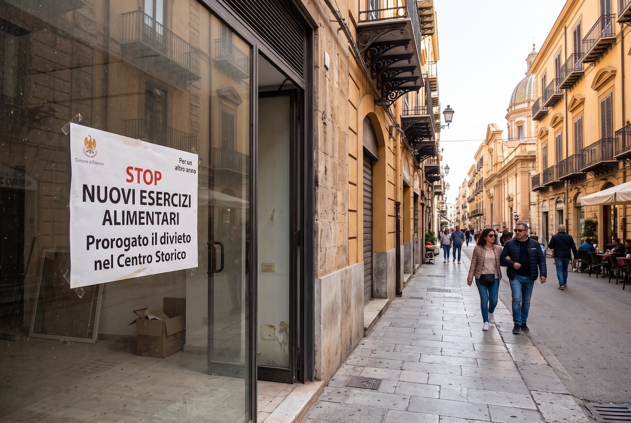 Palermo, per un altro anno vietato aprire nuovi esercizi di vicinato alimentare in centro