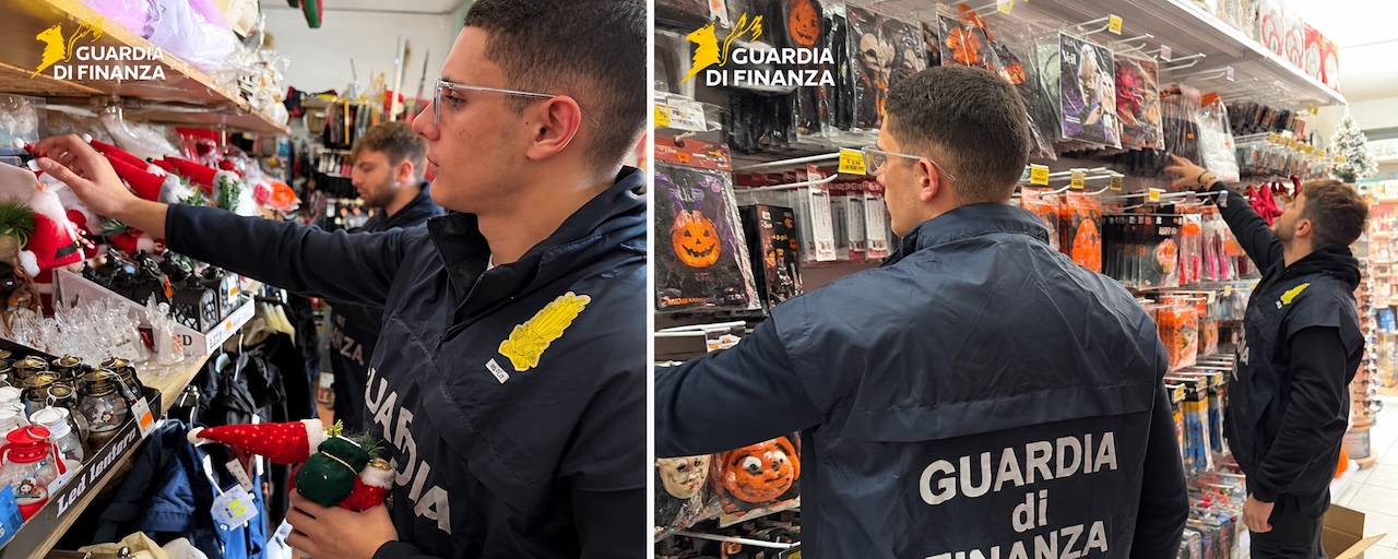Halloween, maxi sequestro nel Nisseno: oltre 2.300 prodotti non sicuri e 7 lavoratori in nero scoperti