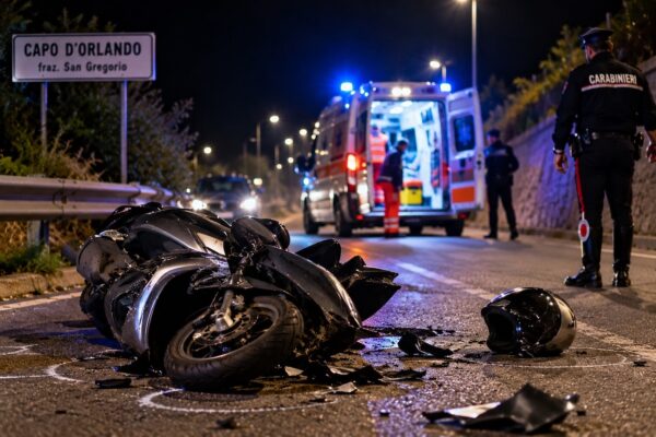 Incidente a Capo d’Orlando, perde il controllo dello scooter e muore a 18 anni: grave l’amico ventenne
