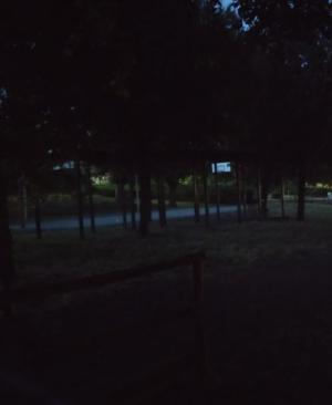 Piazza Aldo Moro al buio