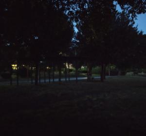 Piazza Aldo Moro al buio
