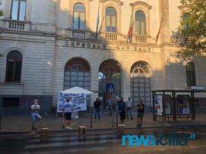 Ex autisti One Emergenza Catania protestano di fronte all'ospedale Garibaldi (5)