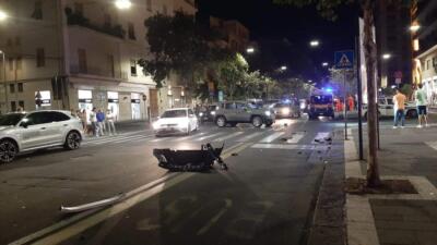 Alcuni scatti dell'incidente in Corso Italia