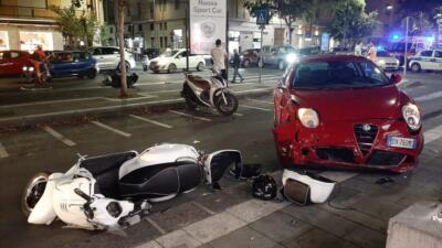 Alcuni scatti dell'incidente in Corso Italia