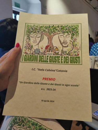 L'ICS "Italo Calvino" di Catania partecipa alla manifestazione "Un Giardino delle giuste e dei giusti in ogni scuola"